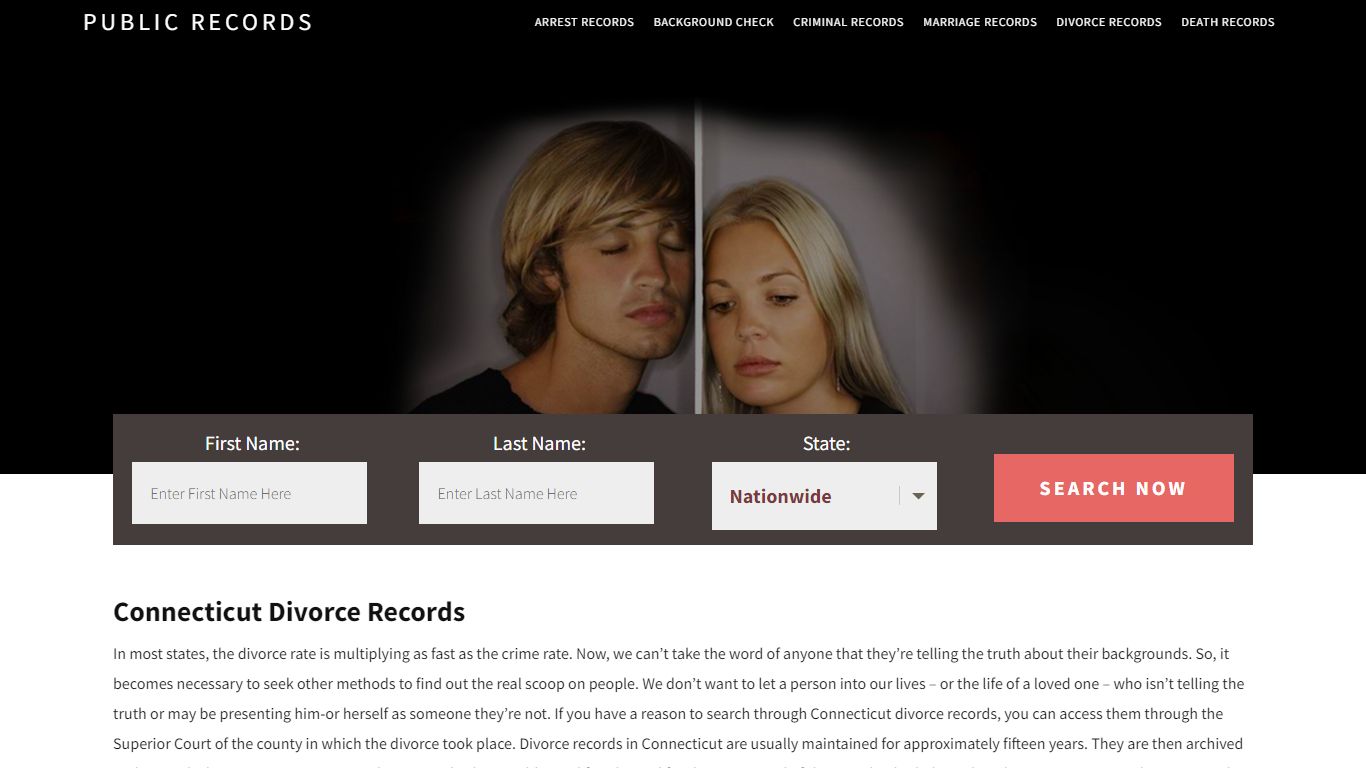 Connecticut Divorce Records | Enter Name and Search. 14Days Free